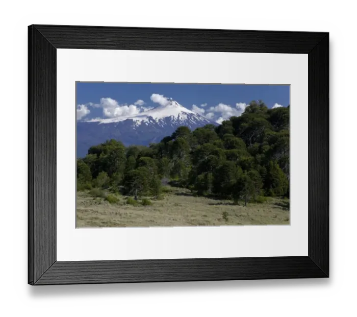 Framed Print : Huerquehue National Park, Chile. South America. Villarrica Volcano (Volcn Villarrica Framed Print : Huerquehue National Park, Chile. South America. Villarrica Volcano (Volcn Villarrica