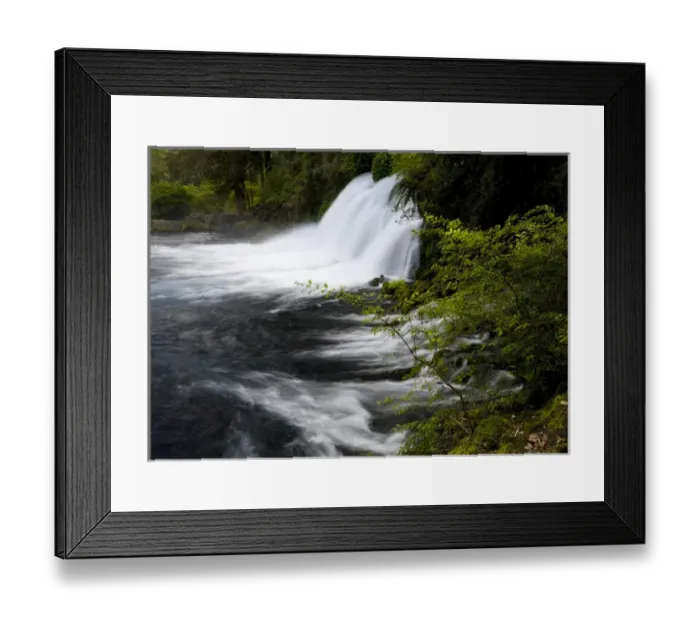 Framed Print : Chile. South America. Waterfalls at Ojos del Caburga (or Ojos del Caburgua)