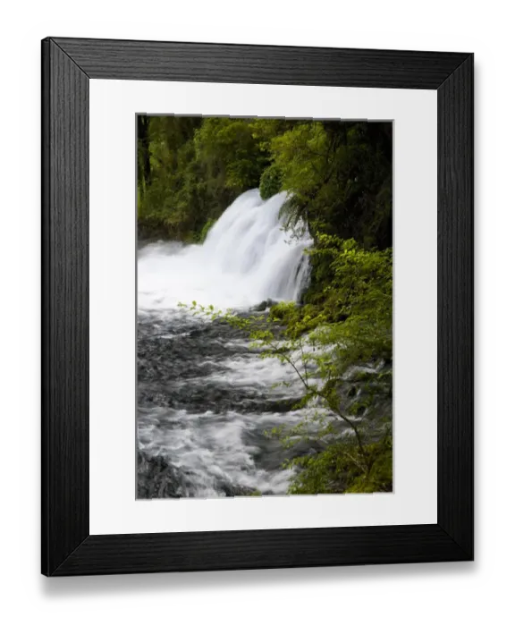 Framed Print : Chile. South America. Waterfalls at Ojos del Caburga (or Ojos del Caburgua) Framed Print : Chile. South America. Waterfalls at Ojos del Caburga (or Ojos del Caburgua)