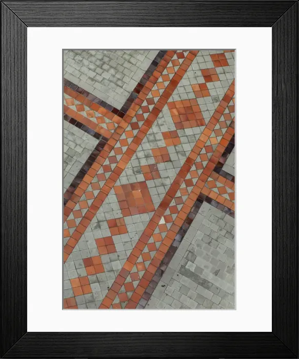 Framed Print : Pattern detail. Front courtyard at the National Basilica, Quito, Ecuador Framed Print : Pattern detail. Front courtyard at the National Basilica, Quito, Ecuador