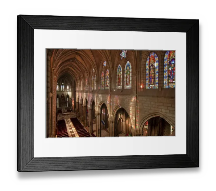 Framed Print : HDR image of the Basilica interior, Quito, Ecuador Framed Print : HDR image of the Basilica interior, Quito, Ecuador
