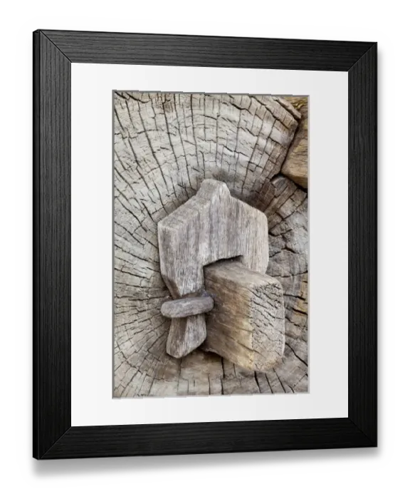 Framed Print : South America, Mexico, Tecate. Detail on wooden bench at Rancho La Purerta. Credit as Framed Print : South America, Mexico, Tecate. Detail on wooden bench at Rancho La Purerta. Credit as
