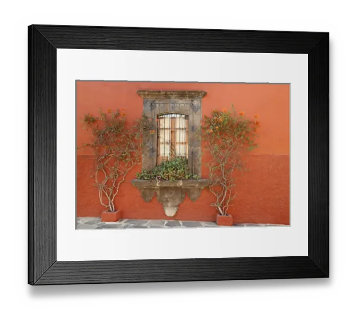 Framed Print : South America, Mexico, San Miguel de Allende. Scenic of window and plants. Credit as Framed Print : South America, Mexico, San Miguel de Allende. Scenic of window and plants. Credit as