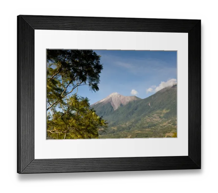Framed Print : Guatemala, Antigua. Fuego Volcano outside Antigua, Guatemala