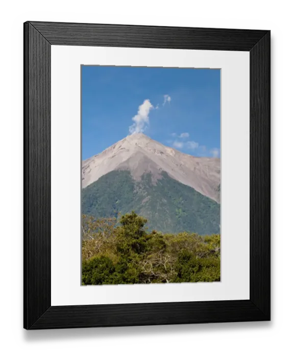 Framed Print : Guatemala, Antigua. Fuego Volcano outside Antigua, Guatemala