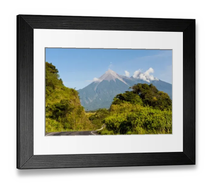 Framed Print : Guatemala, Antigua. Fuego Volcano outside Antigua, Guatemala