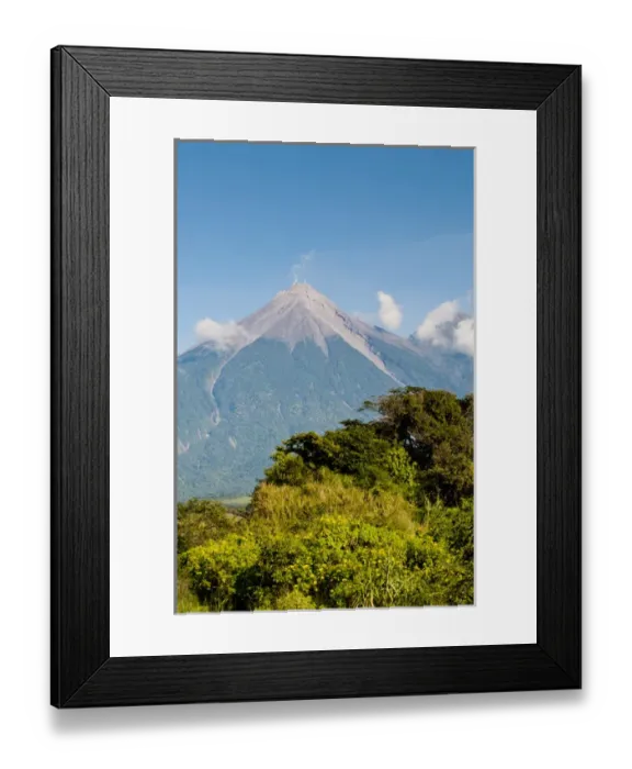Framed Print : Guatemala, Antigua. Fuego Volcano outside Antigua, Guatemala