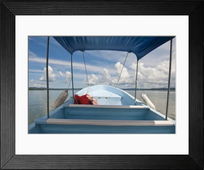 Framed Print : Guatemala, Lake Izabal. Speed boat water taxi on Lake Izabal (Lago de Izabal), Guatemala Framed Print : Guatemala, Lake Izabal. Speed boat water taxi on Lake Izabal (Lago de Izabal), Guatemala