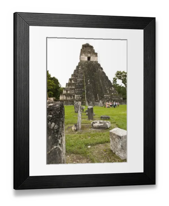 Framed Print : Temples in Tikal National Park (Parque Nacional Tikal) UNESCO World Heritage Site