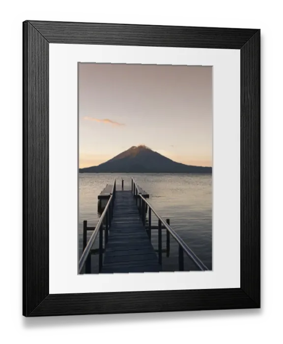 Framed Print : Guatemala, San Juan la Laguna. Toliman volcano and Lago de Atitlan (Lake Atitlan) Framed Print : Guatemala, San Juan la Laguna. Toliman volcano and Lago de Atitlan (Lake Atitlan)