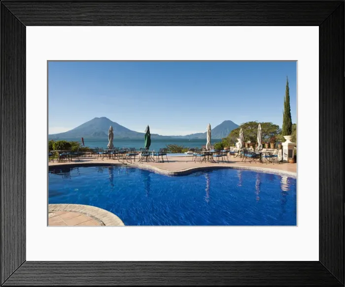 Framed Print : Guatemala, San Juan la Laguna. Toliman volcano and Lago de Atitlan (Lake Atitlan) Framed Print : Guatemala, San Juan la Laguna. Toliman volcano and Lago de Atitlan (Lake Atitlan)