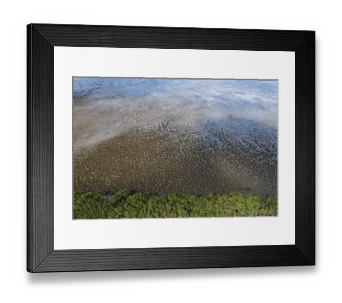 Framed Print : Mud patterns on beach East coast GUYANA South America Framed Print : Mud patterns on beach East coast GUYANA South America