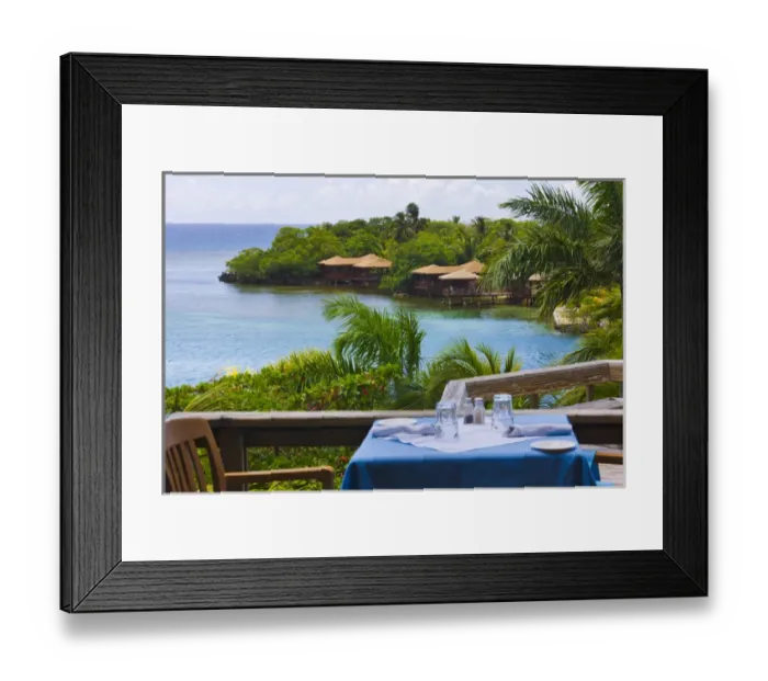 Framed Print : Resort on the water, Roatan Island, Honduras Framed Print : Resort on the water, Roatan Island, Honduras