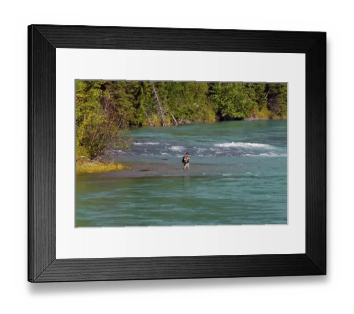 Framed Print : Fishing in the Kenai River; Kenai Peninsula; Alaska; USA