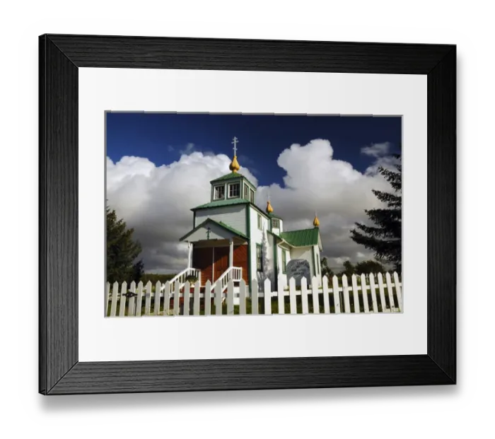 Framed Print : Transfiguration of Our Lord Church; Ninilchik; Alaska; USA