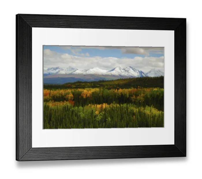 Framed Print : Alaska Range in Autumn; Denali National Park; Alaska; USA