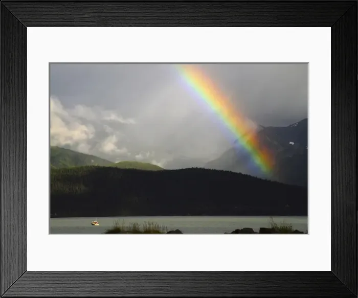 Framed Print : Rainbow over Seward and Resurrection Bay; Seward; Alaska; USA Framed Print : Rainbow over Seward and Resurrection Bay; Seward; Alaska; USA