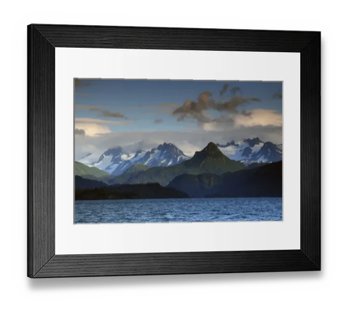 Framed Print : Kenai Mountains and Kachemak Bay; Homer; Alaska; USA; at Sunset Framed Print : Kenai Mountains and Kachemak Bay; Homer; Alaska; USA; at Sunset