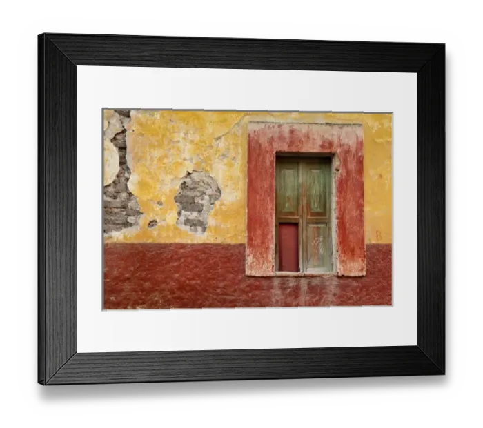 Framed Print : South America, Mexico, San Miguel de Allende. Window in colorful wall. Credit as Framed Print : South America, Mexico, San Miguel de Allende. Window in colorful wall. Credit as