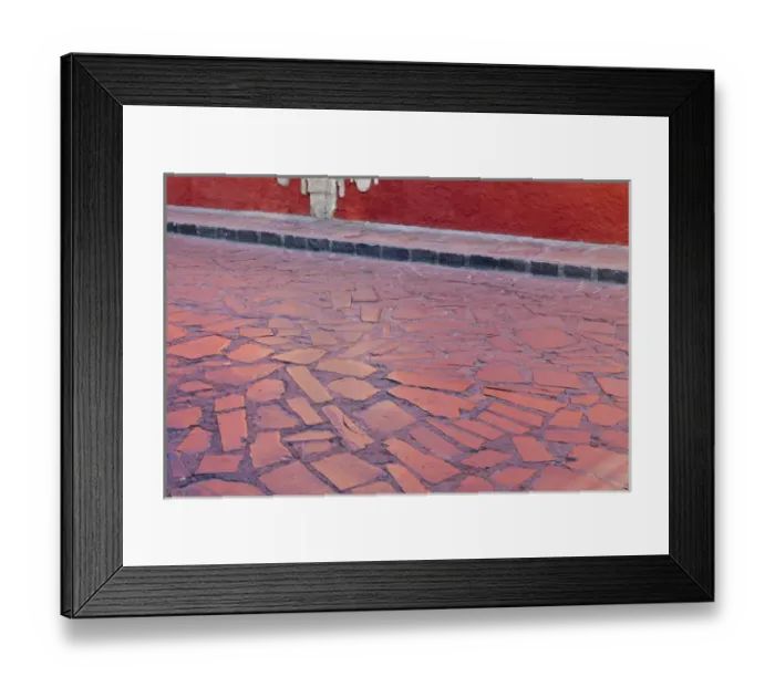 Framed Print : South America, Mexico, San Miguel de Allende. Light reflecting on street stones. Credit as Framed Print : South America, Mexico, San Miguel de Allende. Light reflecting on street stones. Credit as
