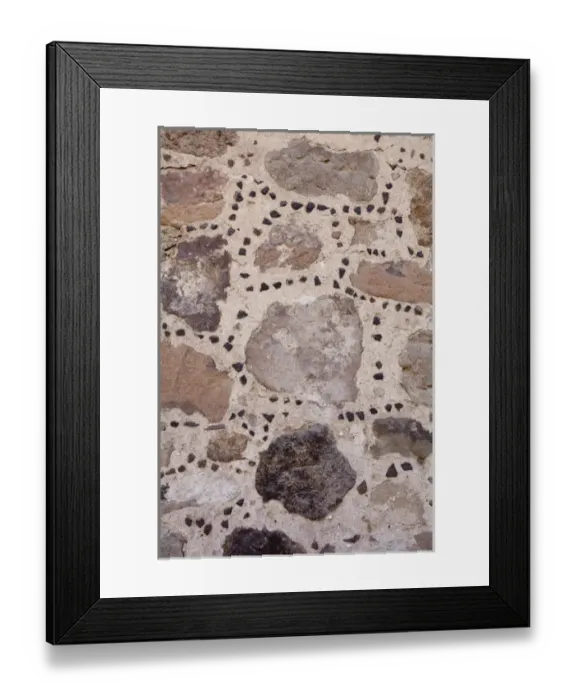 Framed Print : South America, Mexico, San Miguel de Allende. Detail of traditional stone work on wall Framed Print : South America, Mexico, San Miguel de Allende. Detail of traditional stone work on wall