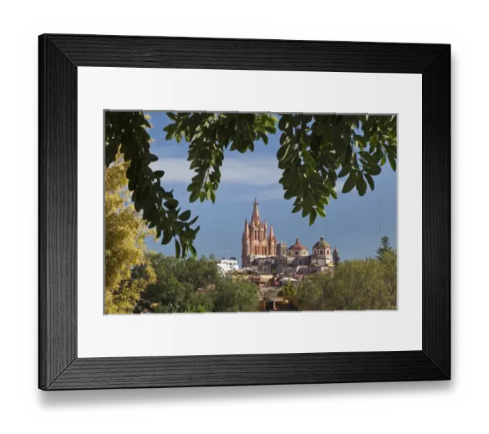 Framed Print : South America, Mexico, San Miguel de Allende. Scenic of La Parroquia cathedral. Credit as Framed Print : South America, Mexico, San Miguel de Allende. Scenic of La Parroquia cathedral. Credit as