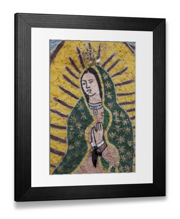 Framed Print : South America, Mexico, San Miguel de Allende. Painting of The Virgin of Guadalupe Framed Print : South America, Mexico, San Miguel de Allende. Painting of The Virgin of Guadalupe
