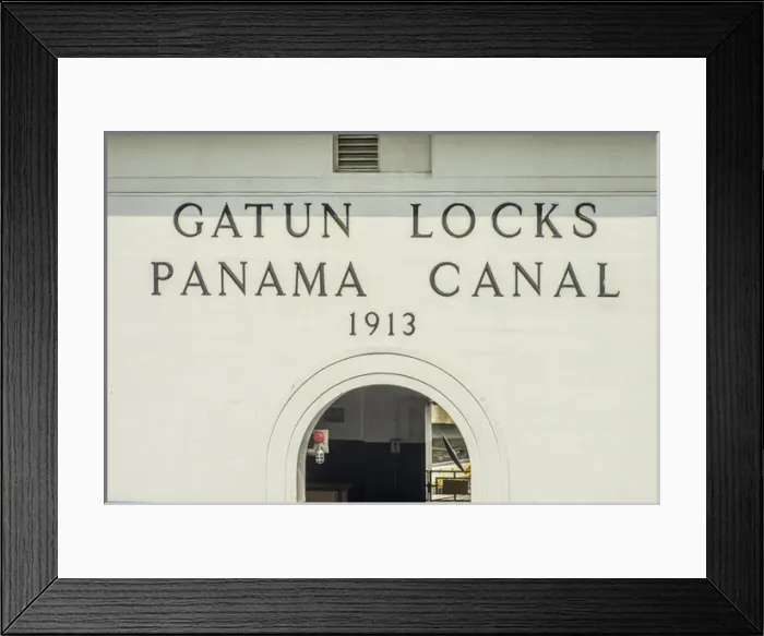 Framed Print : Central America, Panama, Panama Canal creates the shortest possible between the Atlantic Framed Print : Central America, Panama, Panama Canal creates the shortest possible between the Atlantic