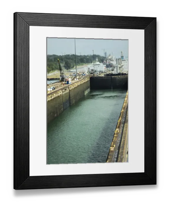 Framed Print : Central America, Panama, Panama Canal creates the shortest possible between the Atlantic Framed Print : Central America, Panama, Panama Canal creates the shortest possible between the Atlantic