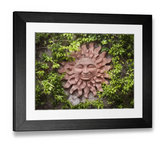 Framed Print : Mexico, San Miguel de Allende. Decoration on garden wall