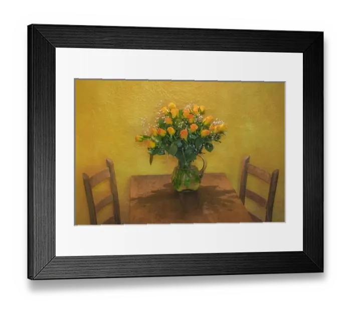 Framed Print : Mexico, San Miguel de Allende. Arrangement of yellow roses