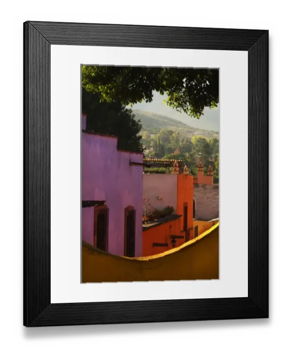 Framed Print : Mexico, San Miguel de Allende. Colorful urban scenic in early morning Framed Print : Mexico, San Miguel de Allende. Colorful urban scenic in early morning