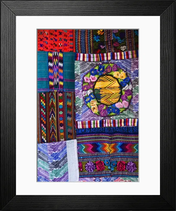 Framed Print : Mexico. Colorful textiles. Credit as: Nancy Rotenberg  /  Jaynes Gallery  /  Danita Delimont