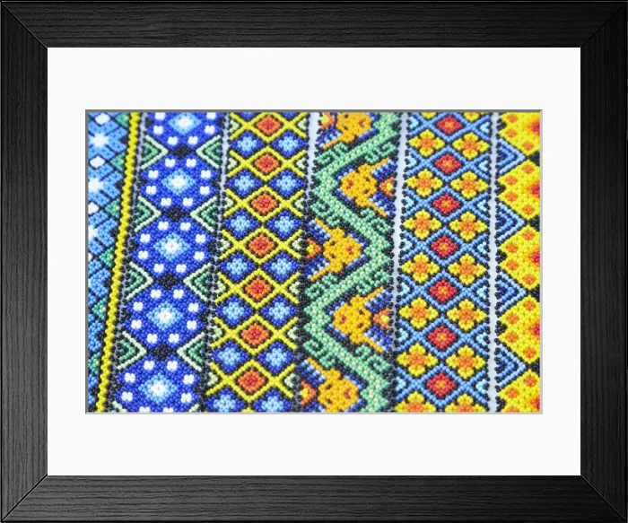 Framed Print : Mexico, Jalisco. Colorful beaded bracelets sold by street vendors