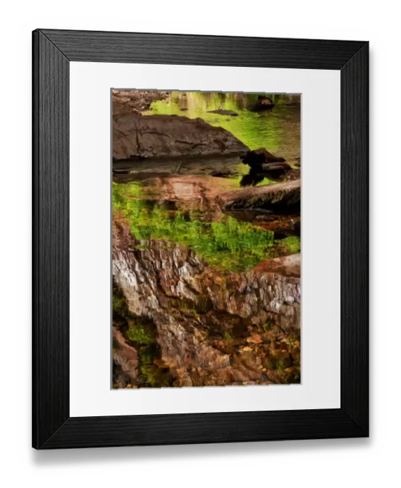 Framed Print : USA, Arizona, Sedona, Verdee Valley. Spring reflections in creek