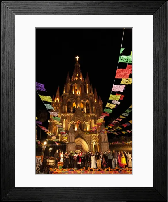 Framed Print : North America, Mexico, San Miguel de Allende, La Parroquia de San Miguel Church