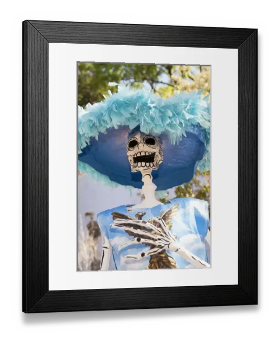 Framed Print : North America, Mexico, Guanajuato State, San Miguel de Allende, Giant catrina skeleton