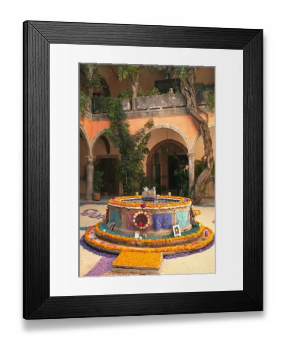 Framed Print : North America, Mexico, San Miguel de Allende, traditional courtyard adorned with Framed Print : North America, Mexico, San Miguel de Allende, traditional courtyard adorned with