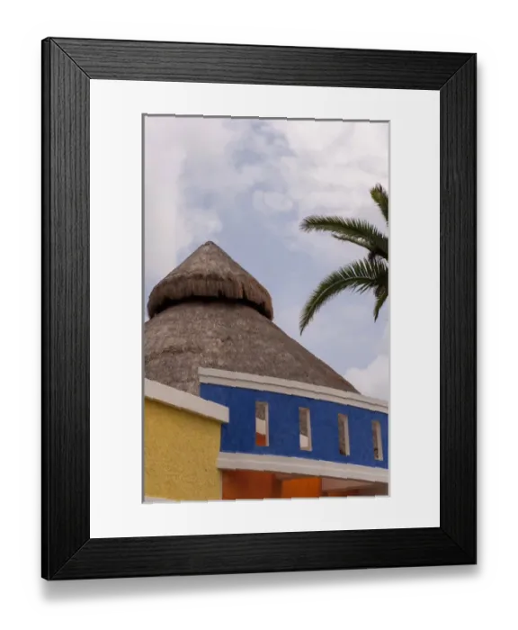 Framed Print : Mexico, Cozumel, thatched roof store Framed Print : Mexico, Cozumel, thatched roof store