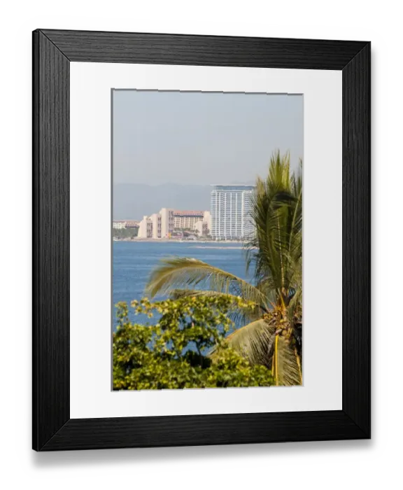 Framed Print : Mexico, Puerto Vallarta. Puerto Vallarta skyline, Mexico