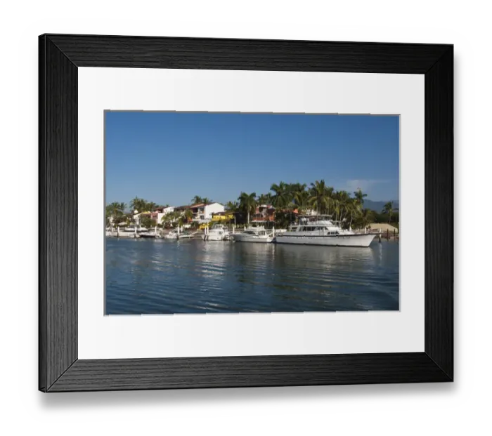 Framed Print : Mexico, Puerto Vallarta. Marina Vallarta, Puerto Vallarta, Mexico