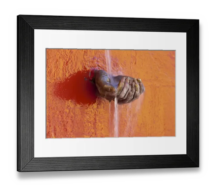 Framed Print : South America, Mexico, San Miguel de Allende. Fountain detail of water dropping in cupped hands Framed Print : South America, Mexico, San Miguel de Allende. Fountain detail of water dropping in cupped hands