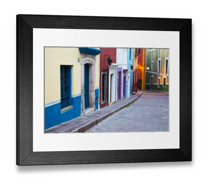 Framed Print : North America; Mexico; Guanajuato; Colorful Back Alley of Guanajuato Mexico Framed Print : North America; Mexico; Guanajuato; Colorful Back Alley of Guanajuato Mexico
