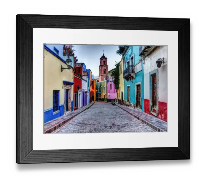 Framed Print : North America; Mexico; Guanajuato; Colorful Back Alley of Guanajuato Mexico Framed Print : North America; Mexico; Guanajuato; Colorful Back Alley of Guanajuato Mexico