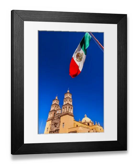 Framed Print : Mexican Flag Parroquia Cathedral Dolores Hidalgo Mexico Framed Print : Mexican Flag Parroquia Cathedral Dolores Hidalgo Mexico
