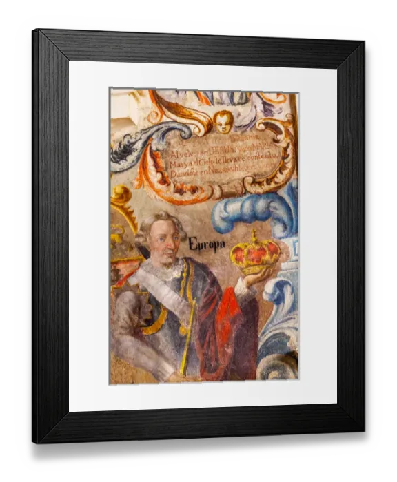 Framed Print : Spanish King Crown Fresco Sanctuary of Jesus Atotonilco Mexico Framed Print : Spanish King Crown Fresco Sanctuary of Jesus Atotonilco Mexico