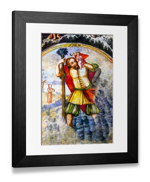 Framed Print : Spanish Explorer Angel Fresco Sanctuary of Jesus Atotonilco Mexico