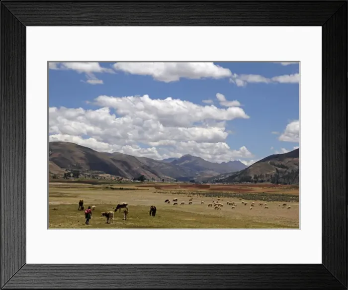 Framed Print : South America, Peru. The scenic skies of the high Andes, en route between Cusco and Puno