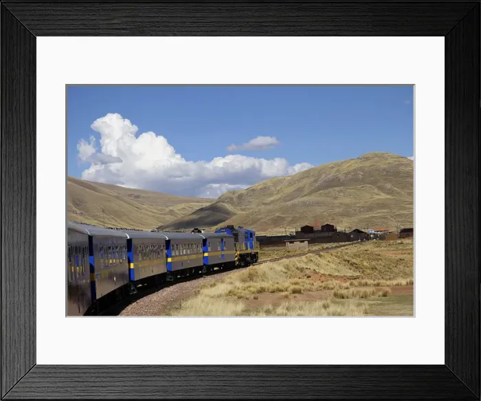 Framed Print : South America, Peru, Cusco. Peru Rails Andean Explorer first class train journey Framed Print : South America, Peru, Cusco. Peru Rails Andean Explorer first class train journey