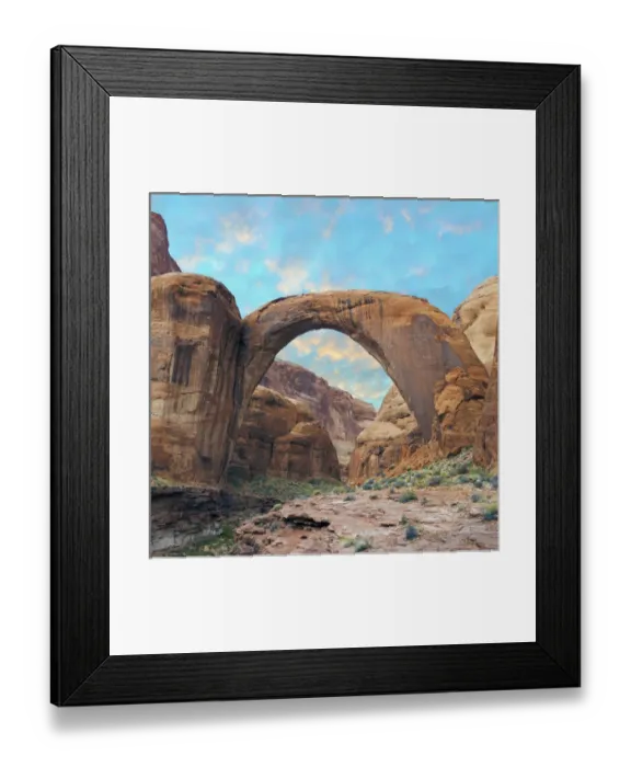 Framed Print : USA, Arizona. Rainbow Bridge arch in Glen Canyon National Recreation Area. Credit as Framed Print : USA, Arizona. Rainbow Bridge arch in Glen Canyon National Recreation Area. Credit as
